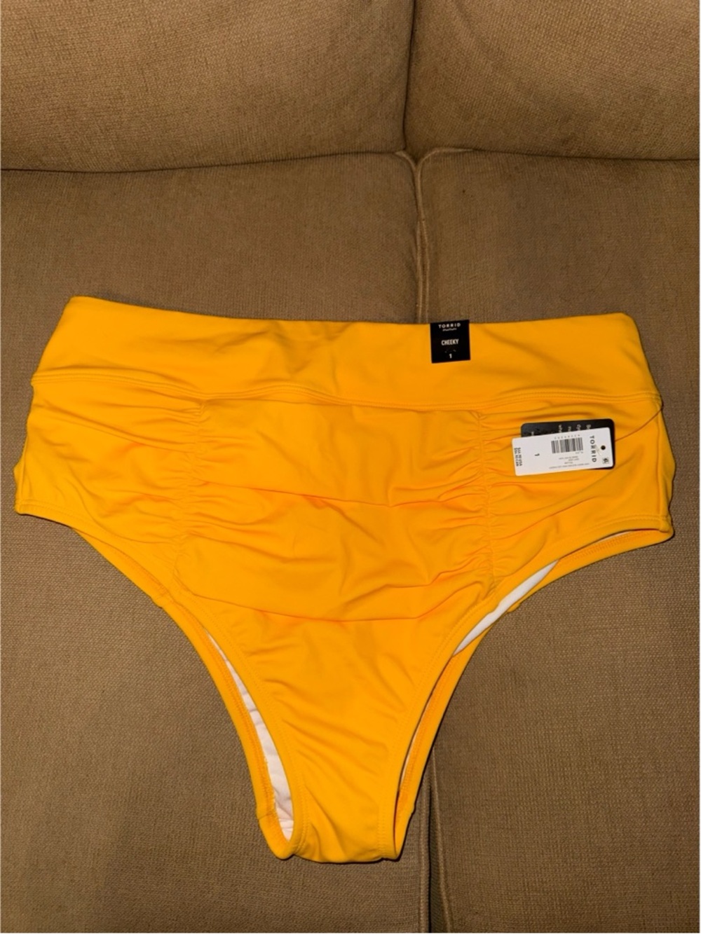 New Torrid “Cheeky” High-Waist Yellow Bikini Bottoms